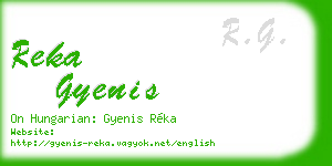 reka gyenis business card