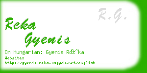 reka gyenis business card